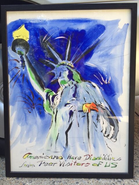 Statue of Liberty framed with glass Statue of Liberty framed with glass