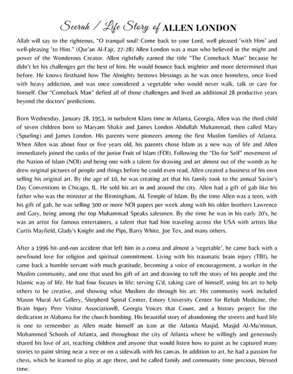 life story of allen london Life Story of Allen London